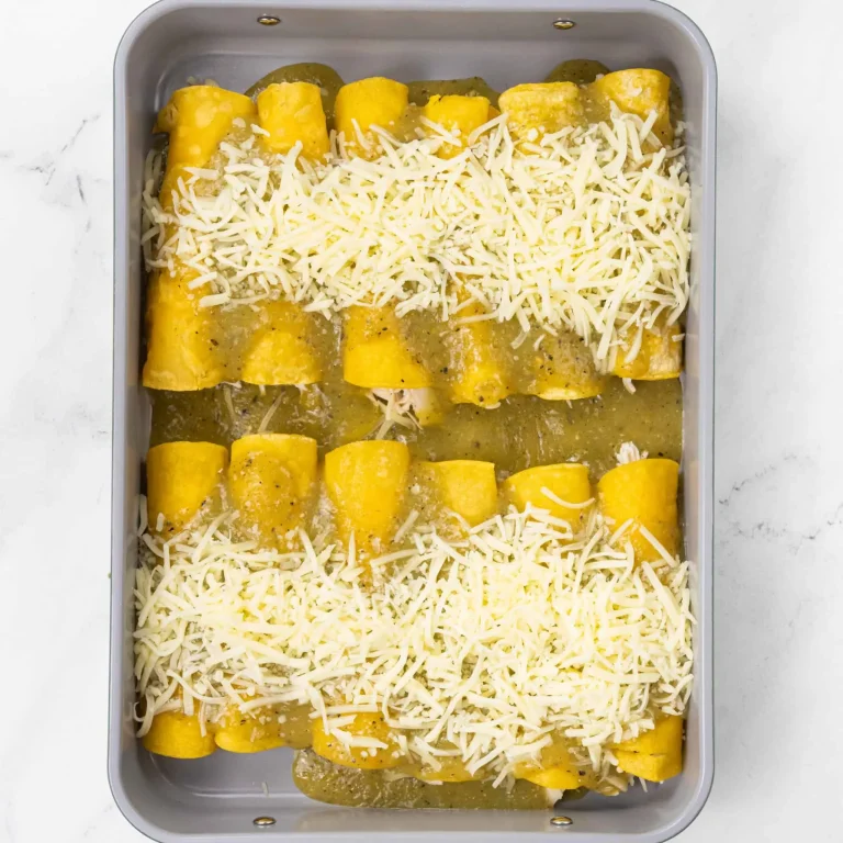 Chicken Enchiladas with Homemade Green Chile Sauce