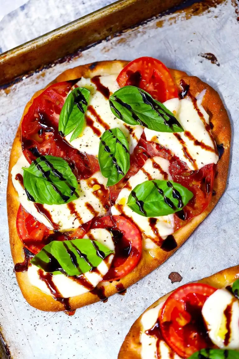 Caprese Pizza on Naan Bread