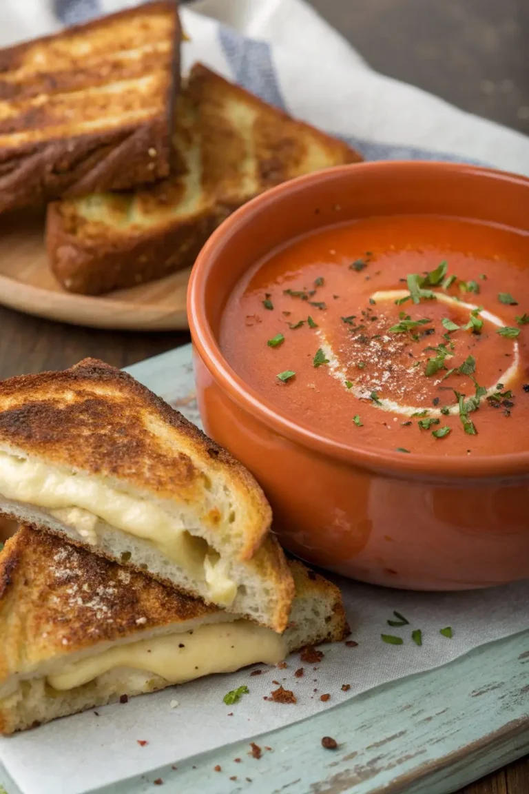 Sourdough Grilled Cheese and Tomato Soup