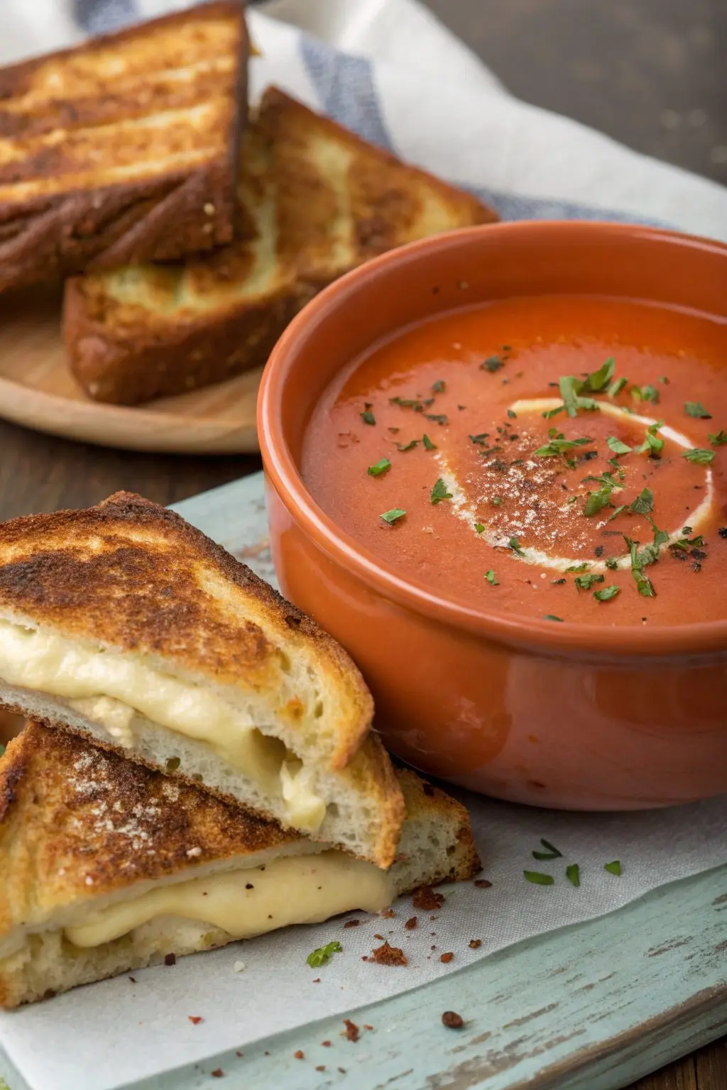 Sourdough Grilled Cheese and Tomato Soup