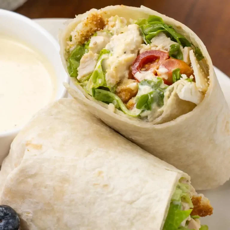 Chicken Caesar Wrap with Homemade Dressing